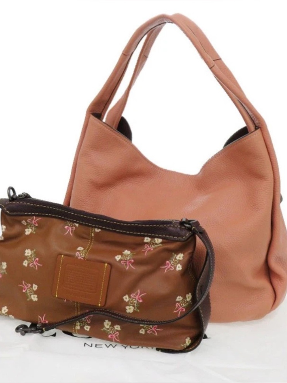 Coach 1941 Bandit Tea Rose Leather XL Hobo Bag-E1780-86760